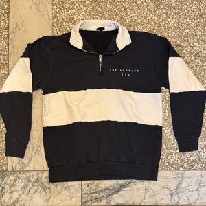 J. Galt Striped 3/4 Zip LA Sweatshirt